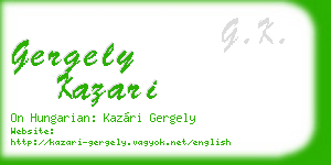 gergely kazari business card